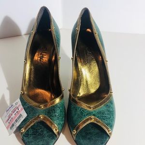 COLE HAAN Gorgeous Green Pump, NWT, Sz 8.5M